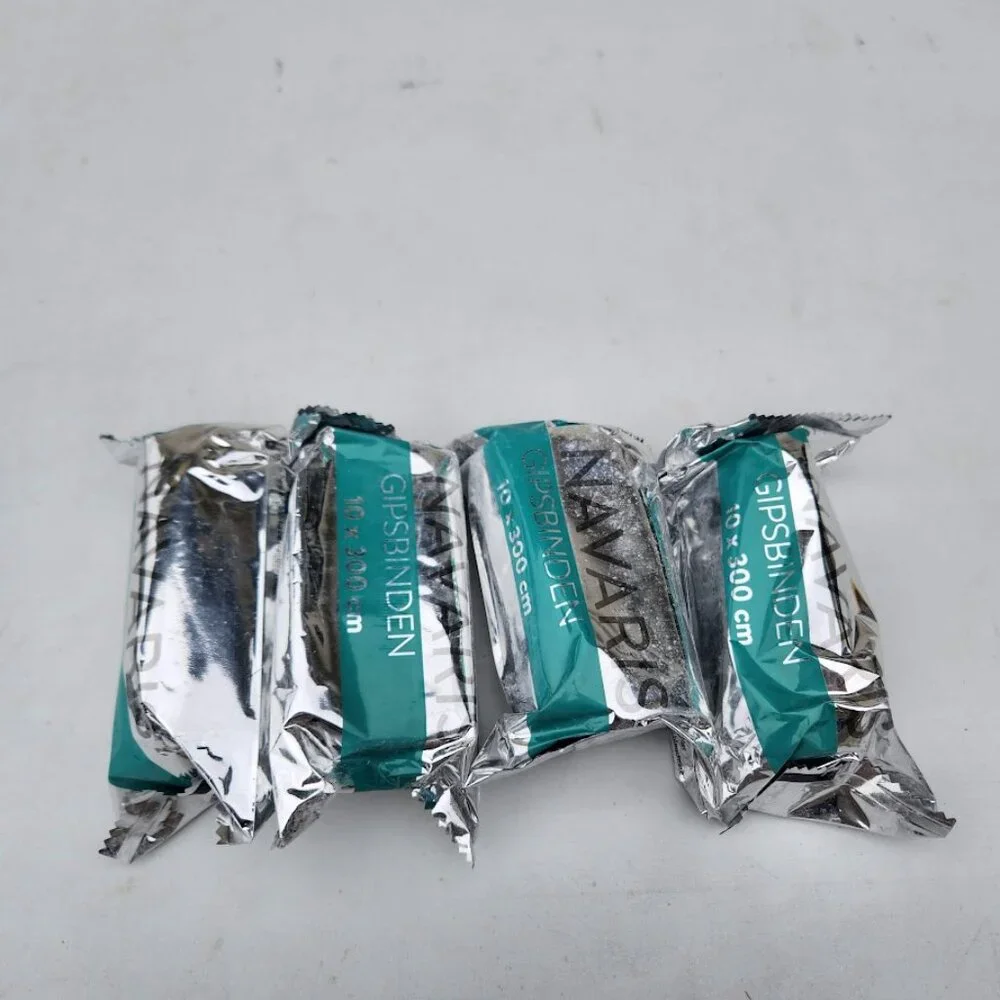 4X Navaris Plaster of Paris Cloth Rolls Gauze Bandages Body Casts 10x300 cm 4 Pa